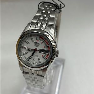 New Seiko 5 Automatic White dial Ladies Watch
